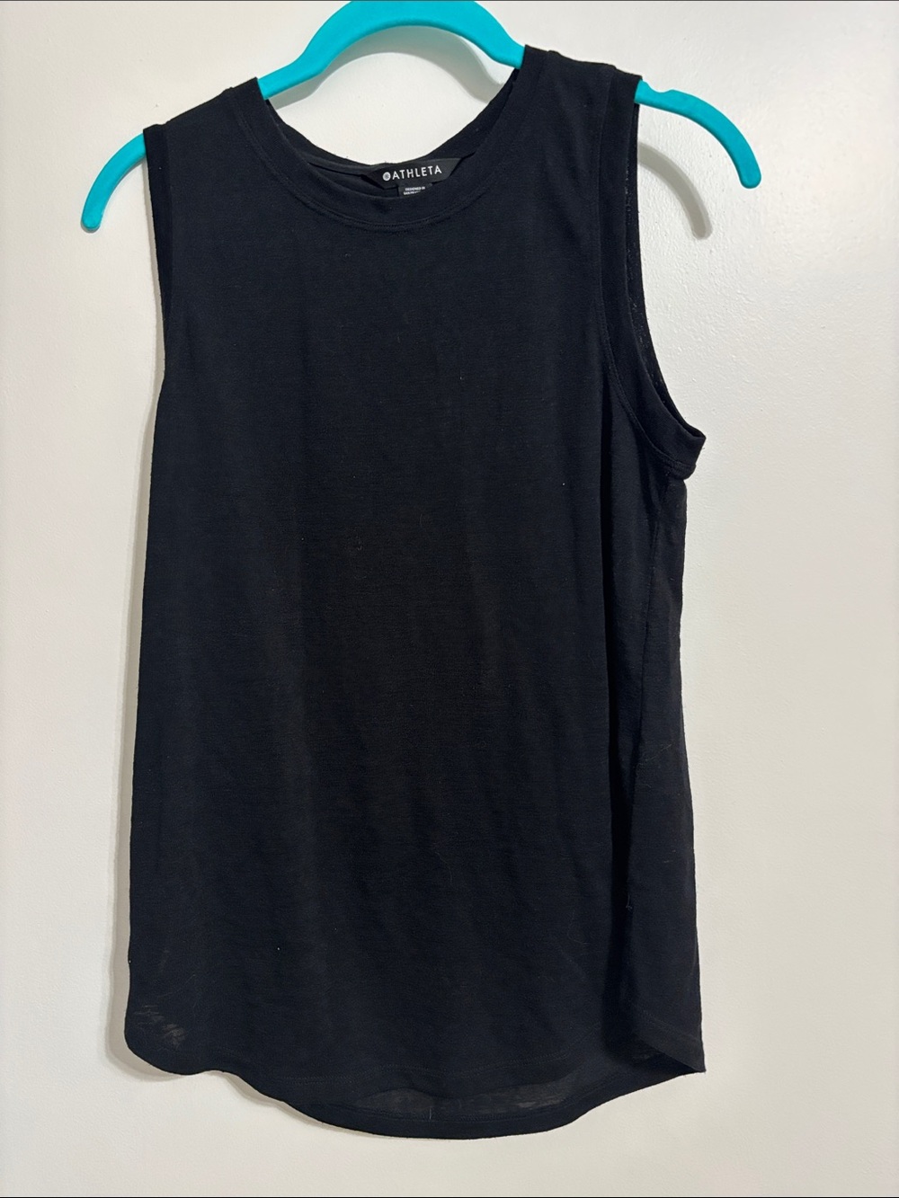 Athleta Black Sleeveless Crewneck Tank